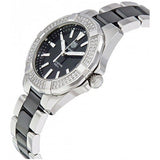 Tag Heuer Aquaracer Quartz Diamonds Black Dial Two Tone Steel Strap Watch for Men - WAY131E.BA0913