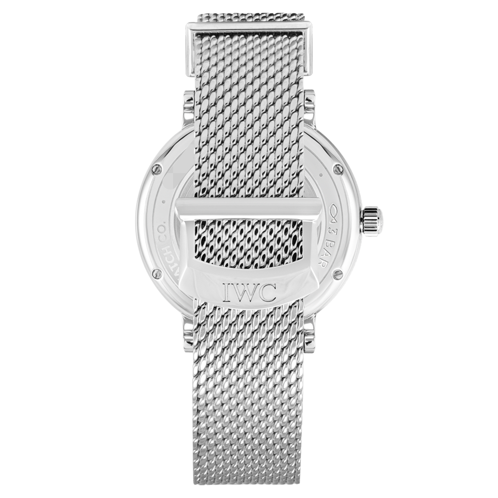 IWC Portofino Automatic Blue Dial Silver Mesh Bracelet Watch for Women - IW357404