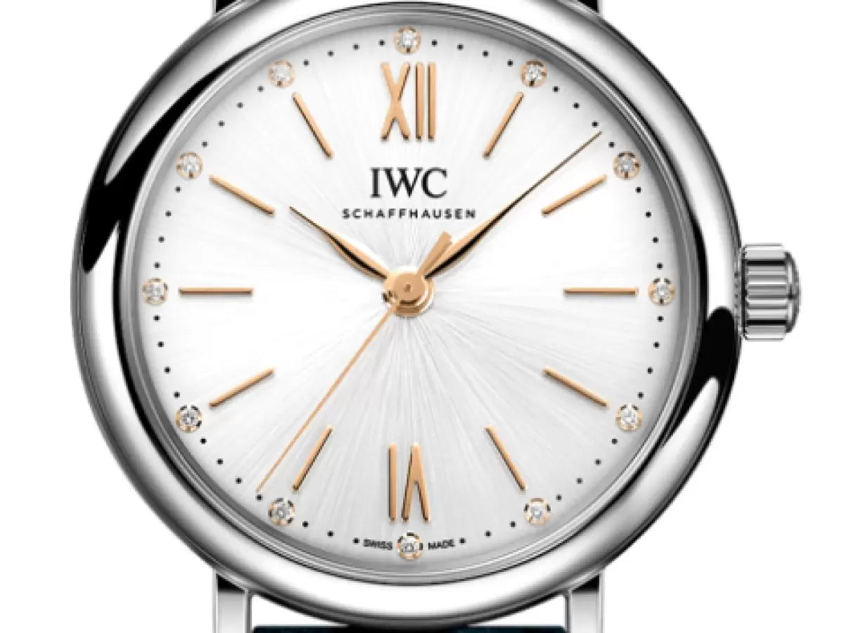 IWC Portofino Automatic Silver Dial Brown Leather Strap Watch for Women - IW357403