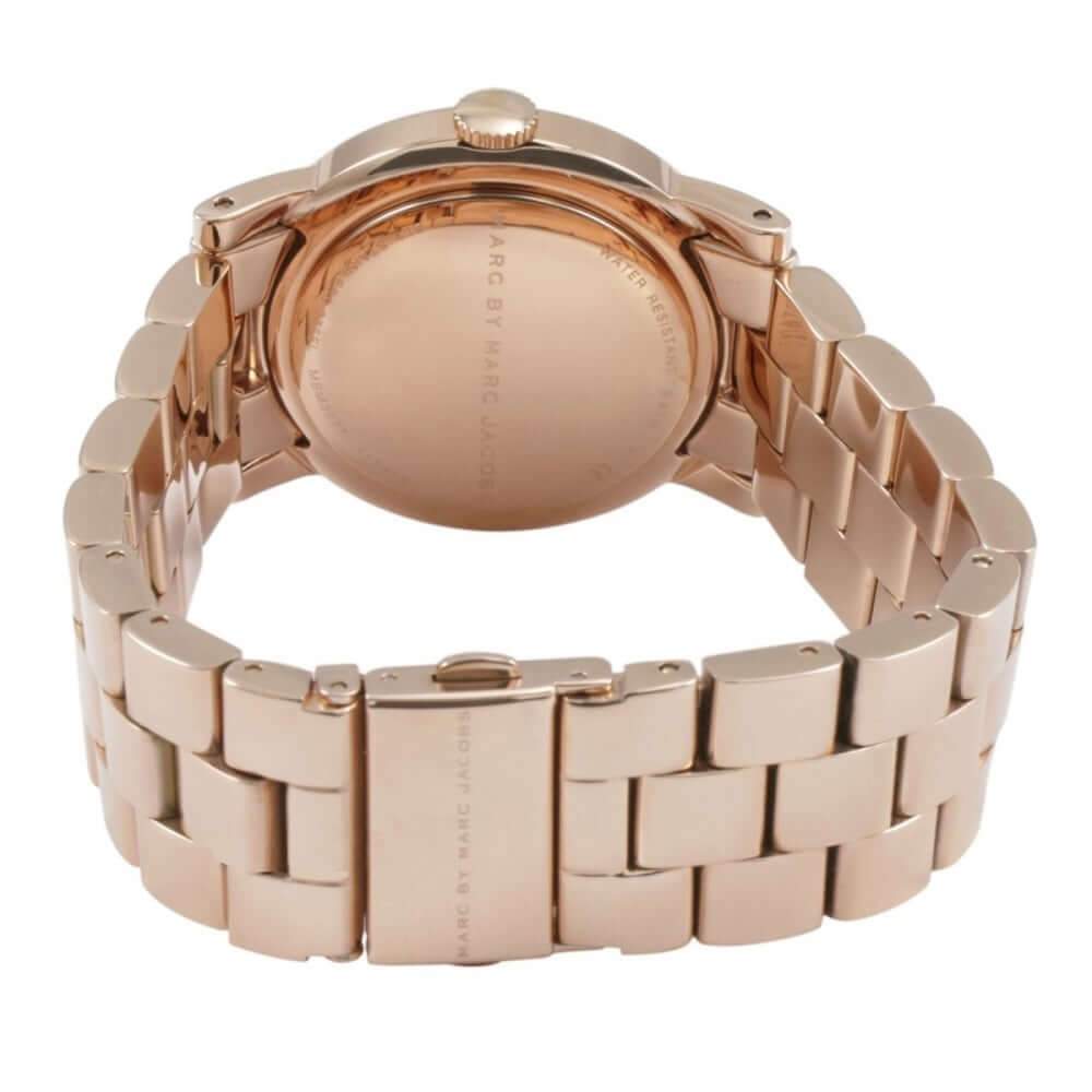 Marc Jacobs Amy White Dial Rose Gold Steel Strap Watch for Women - MBM3077