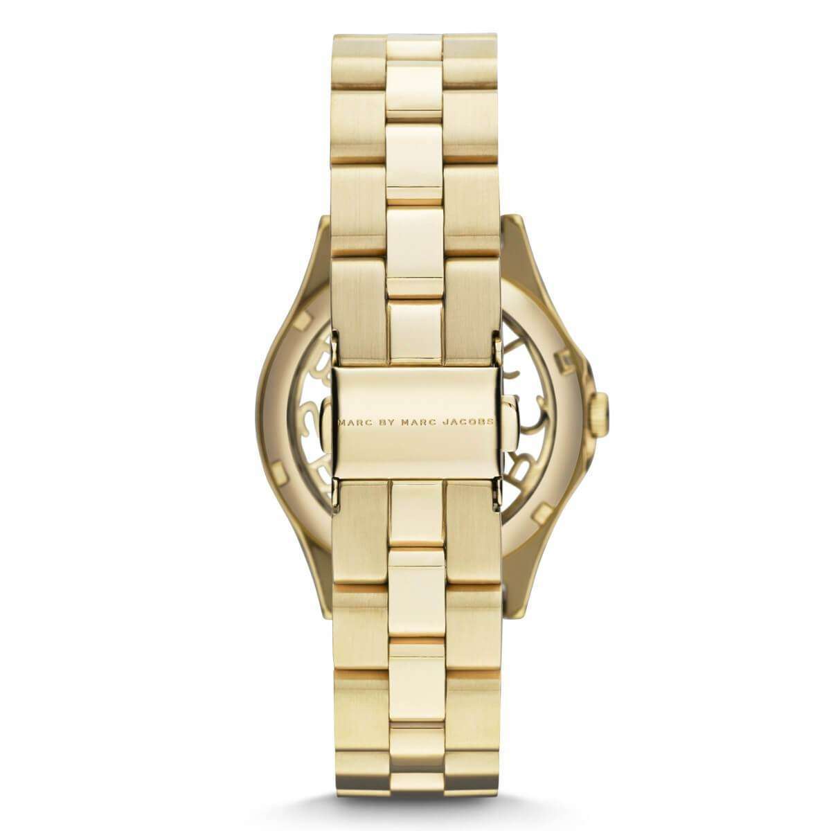 Marc Jacobs Henry Gold Dial Gold Steel Strap Watch for Women - MBM3295