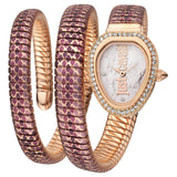 Just Cavalli Glam Snake White Dial Multicolor Steel Strap Watch for Women - JC1L163M0275