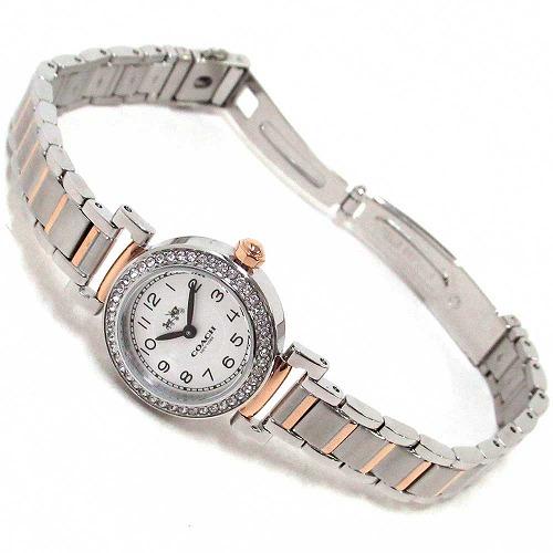 Coach Madison Crystals Silver Dial Two Tone Steel Strap Watch for Women - 14502404
