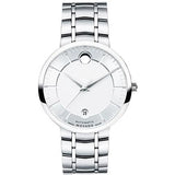 Movado 1881 Automatic Silver Dial Silver Steel Strap Watch for Men - 606915