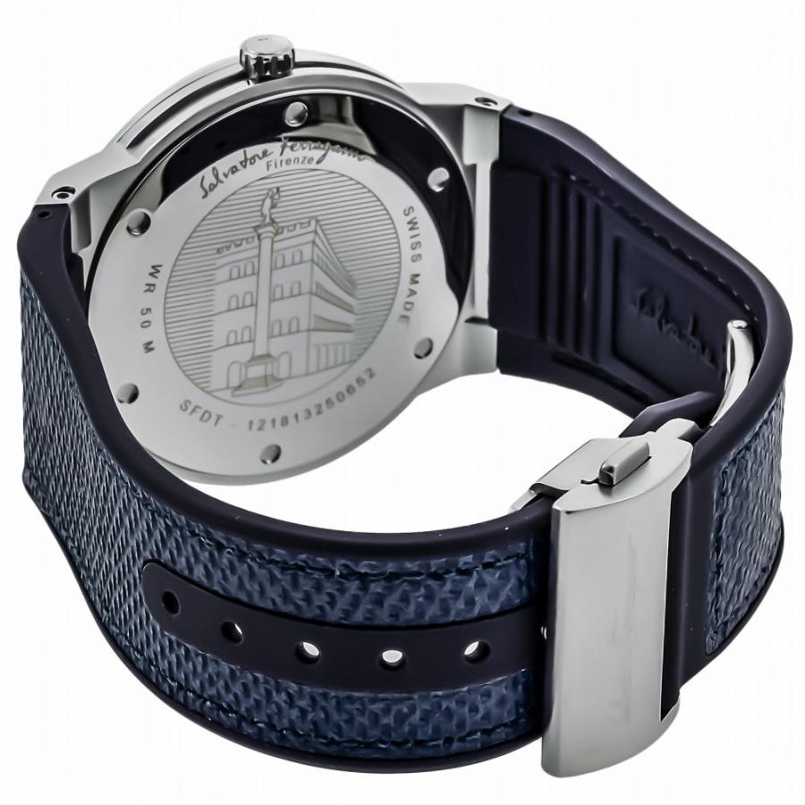 Salvatore Ferragamo F-80 Classic Blue Dial Blue Leather Strap Watch for Men - SFDT00719