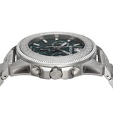 Versace Greca Action Chronograph Quartz Green Dial Silver Steel Strap Watch for Men - VE3J00422