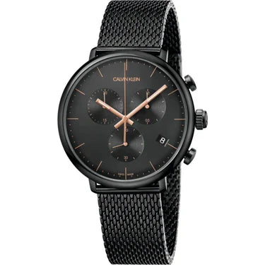 Calvin Klein High Noon Black Dial Black Mesh Bracelet Watch for Women - K8M27421