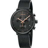 Calvin Klein High Noon Black Dial Black Mesh Bracelet Watch for Women - K8M27421