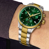 Tissot T Sport Chrono XL Classic Green Dial Two Tone Steel Strap Watch for Men - T116.617.22.091.00