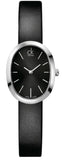 Calvin Klein Incentive Black Dial Black Rubber Strap Watch for Women - K3P231C1