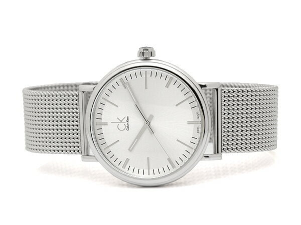 Calvin Klein Surround Silver Dial Silver Mesh Bracelet Watch for Men - K3W21126