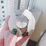 Calvin Klein Snake Silver Dial Silver Steel Strap Watch For Women - K6E23146