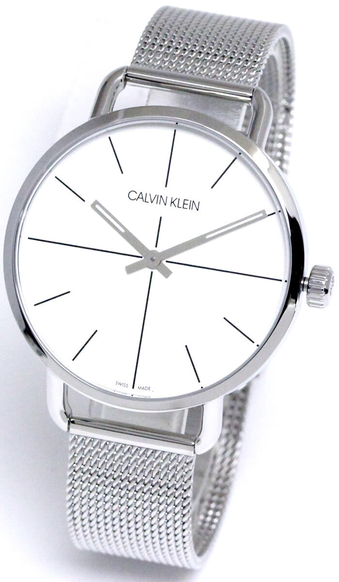 Calvin Klein Even Quartz White Dial Silver Steel Strap Watch for Women - K7B21126