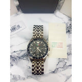 Emporio Armani Team Italia Chronograph Black Dial Silver Steel Strap Watch For Men - AR5983