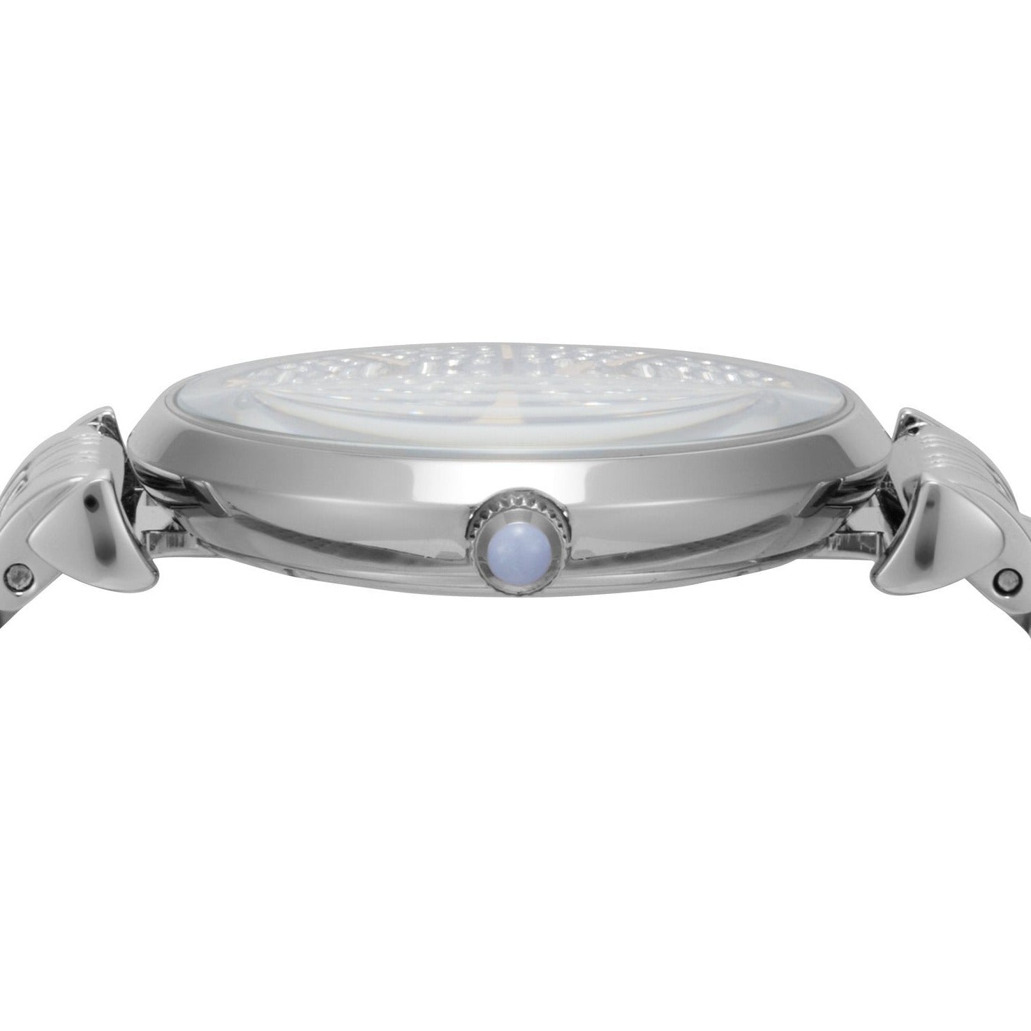 Emporio Armani Gianni T-Bar Quartz Blue Dial Silver Steel Strap Watch For Women - AR11594
