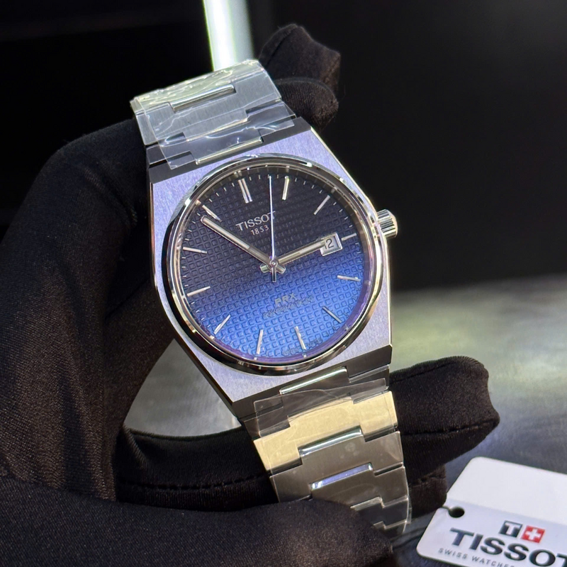 Tissot Powermatic 80 Automatic Gradient Blue Dial Silver Steel Strap Watch for Men - T137.407.11.051.01