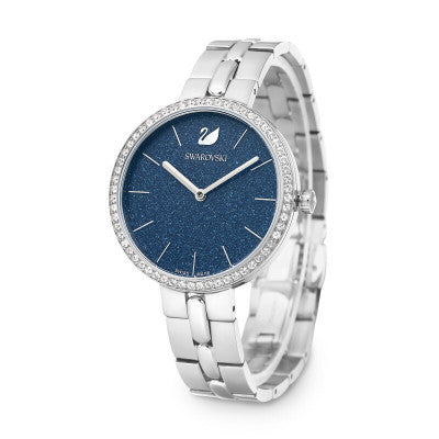Swarovski Cosmopolitan Blue Dial Silver Steel Strap Watch for Women - 5517790