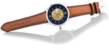 Fossil Neutra Automatic Luggage Skeleton Blue Dial Brown Leather Strap Watch for Men - ME3160