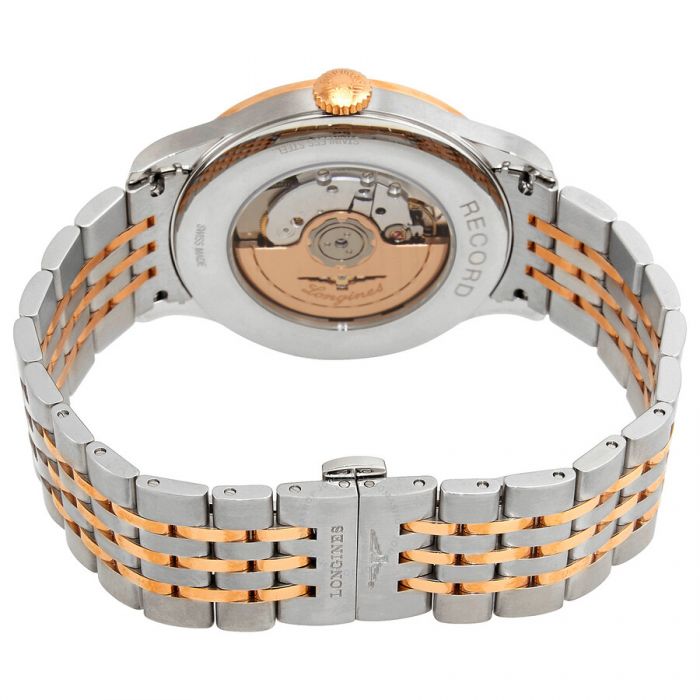 Longines Record Automatic 18K Pink Gold Watch for Men - L2.821.5.11.7