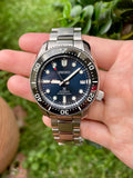 Seiko Prospex Sea Automatic Diver Green Dial Silver Steel Strap Watch For Men - SPB187J1