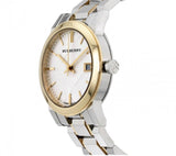Burberry The City White Dial Two Tone Steel Strap Watch for Women - BU9115