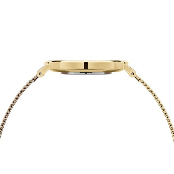 Daniel Wellington Petite Emerald Green Dial Gold Mesh Strap Watch For Women - DW00100481