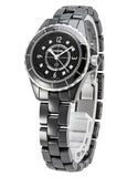 Chanel J12 Diamonds Black Dial Black Steel Strap Watch for Women - J12 H2569