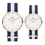 Daniel Wellington Classic Glasgow White Dial Two Tone NATO Strap Watch For Women - DW00100031