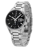 Tag Heuer Carrera Automatic Chronograph Black Dial Silver Steel Strap Watch for Men - CBK2110.BA0715