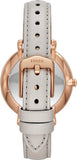 Fossil Jacqueline Mother of Pearl Dial Grey Leather Strap Watch for Women - ES4672
