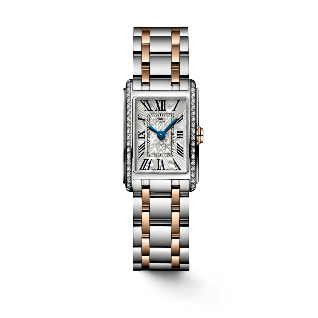 Longines Dolcevita Diamonds White Dial Two Tone Steel Strap Watch for Women - L5.258.5.79.7