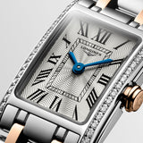 Longines Dolcevita Diamonds White Dial Two Tone Steel Strap Watch for Women - L5.258.5.79.7