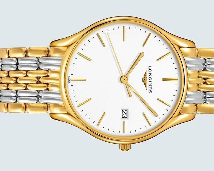 Longines Lyre Quartz White Dial Gold Stainless Steel Watch for Women - L4.859.2.12.7