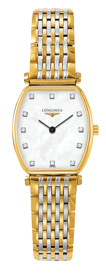 Longines La Grande Classique White Dial Two Tone Mesh Bracelet Watch for Women - L4.205.2.87.7