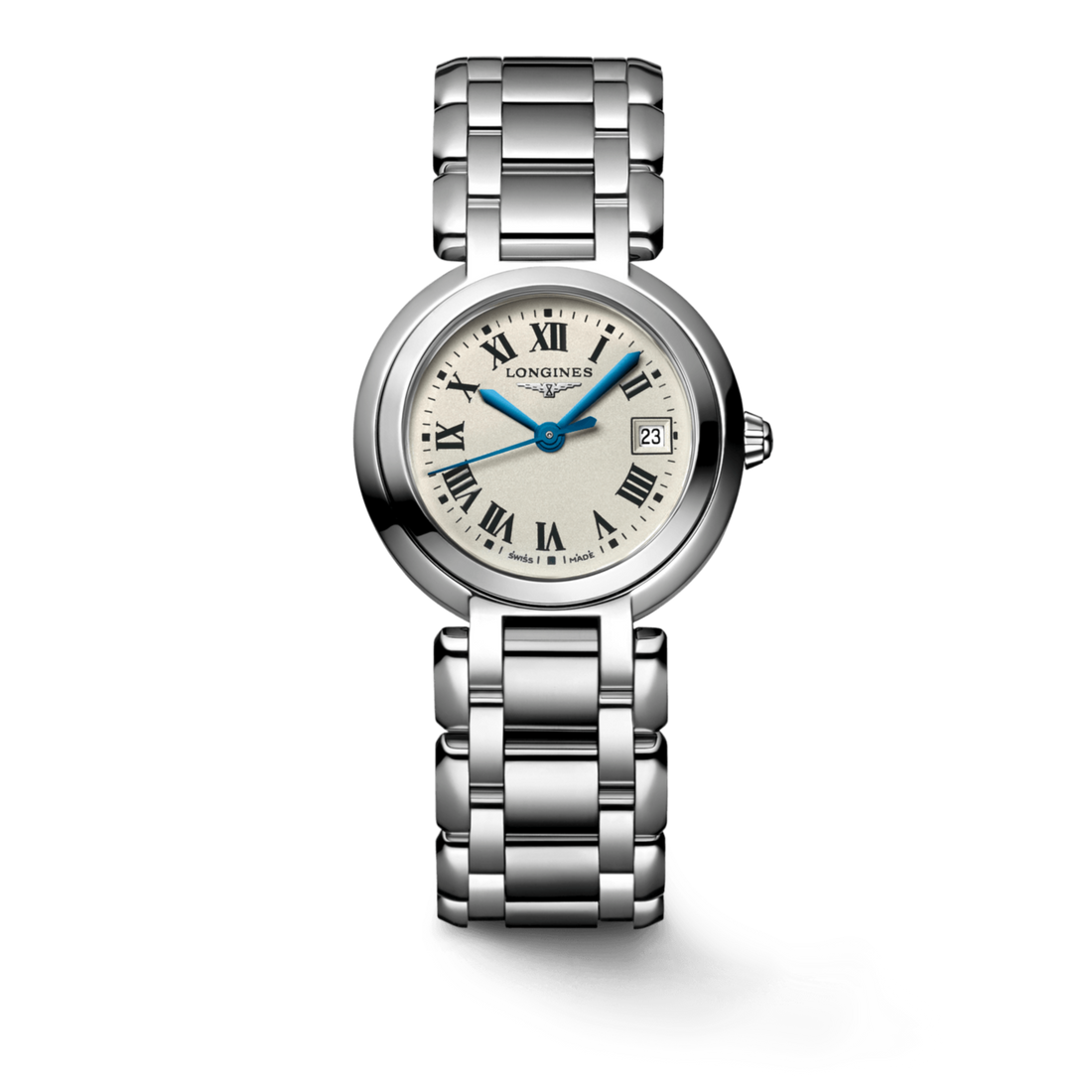 Longines PrimaLuna White Dial Silver Steel Strap Watch for Women - L8.110.4.71.6