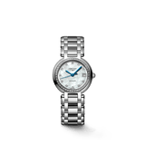Longines PrimaLuna 26.5mm Automatic White Mother of Pearl Dial Silver Stainless Steel Watch for Women - L8.111.0.87.6