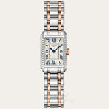 Longines Dolcevita Diamonds White Dial Two Tone Steel Strap Watch for Women - L5.258.5.79.7