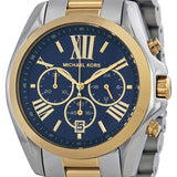 Michael Kors Bradshaw Blue Dial Two Tone Steel Strap Watch for Women - MK5976