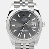 Rolex Datejust 41 Oyster Grey Dial Silver Oystersteel Bracelet Watch for Men - M126300-0008