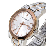Burberry The City White Dial Two Tone Steel Strap Watch for Women - BU9006