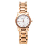 Burberry The City White Dial Rose Gold Steel Strap Watch for Women - BU9204