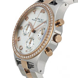Marc Jacobs Henry Chronograph Silver Dial Two Tone Steel Strap Watch for Women - MBM3106
