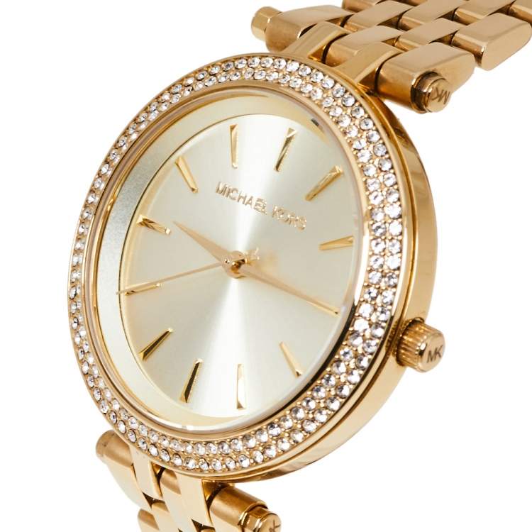 Michael Kors Darci Gold Dial Gold Steel Strap Watch for Women - MK3430