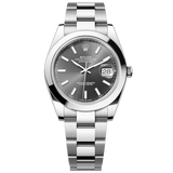 Rolex Datejust 41 Oyster Grey Dial Oystersteel Strap Watch for Men - M126300-0007