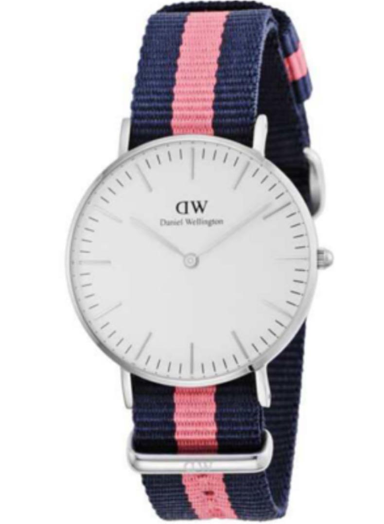 Daniel Wellington Classic Winchester White Dial Two Tone Nylon Strap Watch For Women - DW00100049