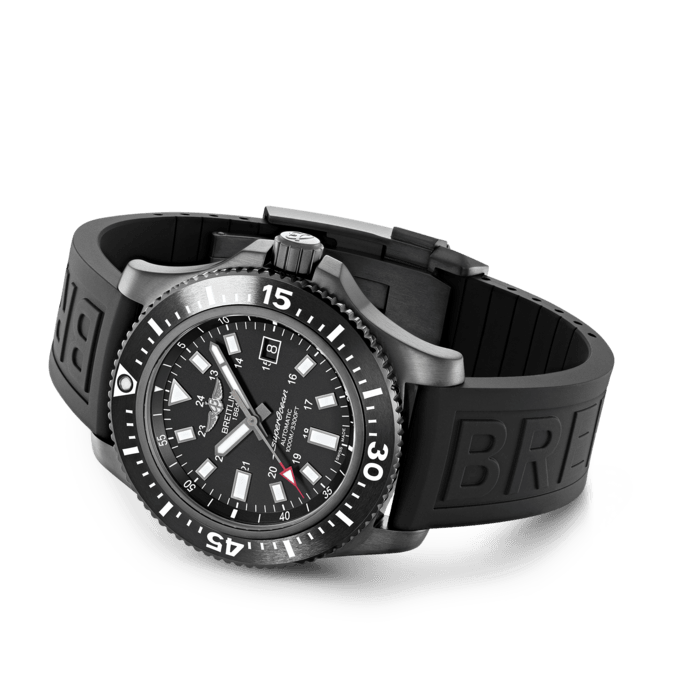 Breitling Superocean 44mm Special Volcano Black Dial Black Rubber Strap Watch for Men - M17393131B1S1