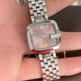 Gucci G-Gucci Brown Dial Silver Steel Strap Watch For Women - YA125413