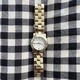 Marc Jacobs Amy Dinky White Dial Gold Steel Strap Watch for Women - MBM3226