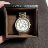 Michael Kors Madelyn Silver Dial Two Tone Steel Strap Watch for Women - MK6288