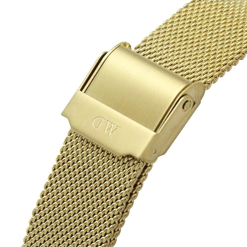 Daniel Wellington Petite Emerald Green Dial Gold Mesh Strap Watch For Women - DW00100481